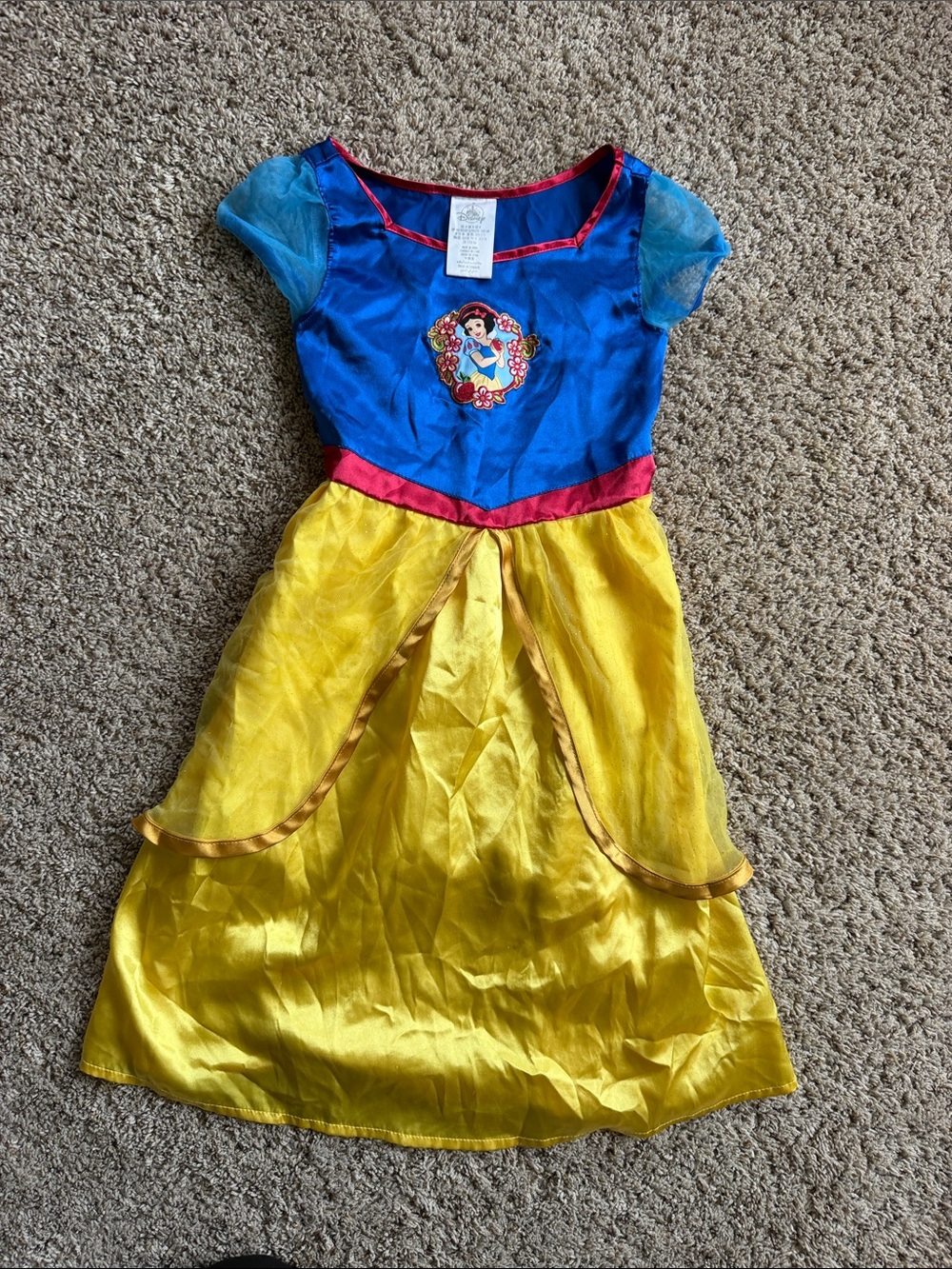 Disney Blue and Yellow Princess Dress with Red Accents